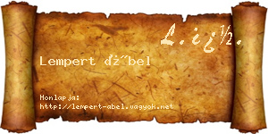 Lempert Ábel névjegykártya