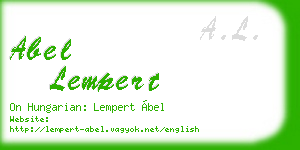 abel lempert business card